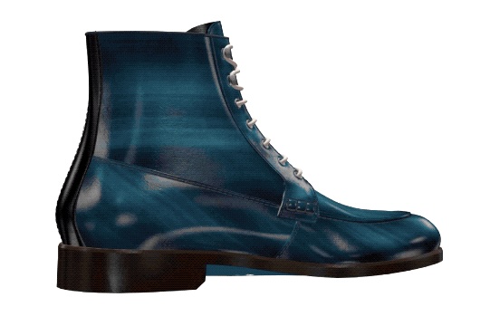 Navy blue leather boots